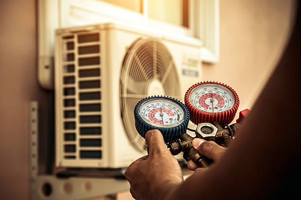 Professional Hvac technician working in Odessa, TX